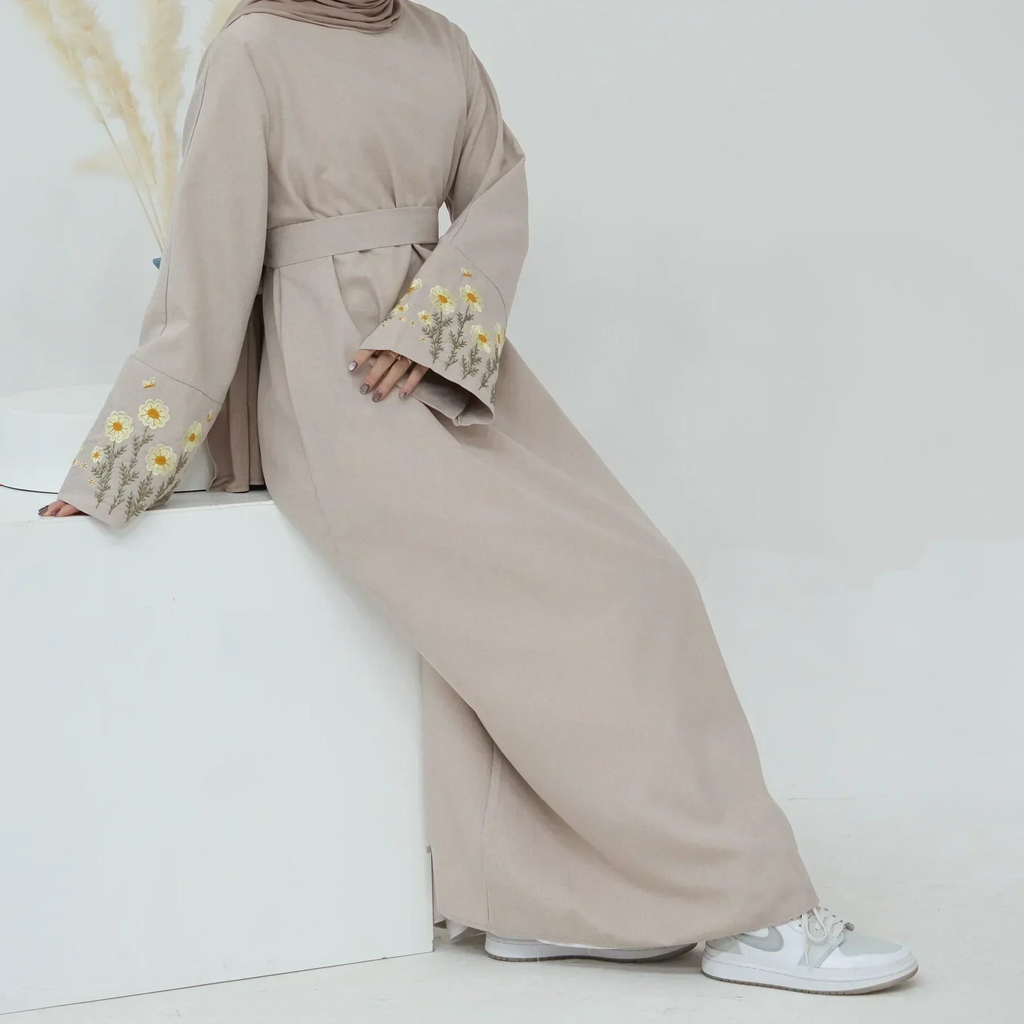 Cotton Linen Closed Abaya