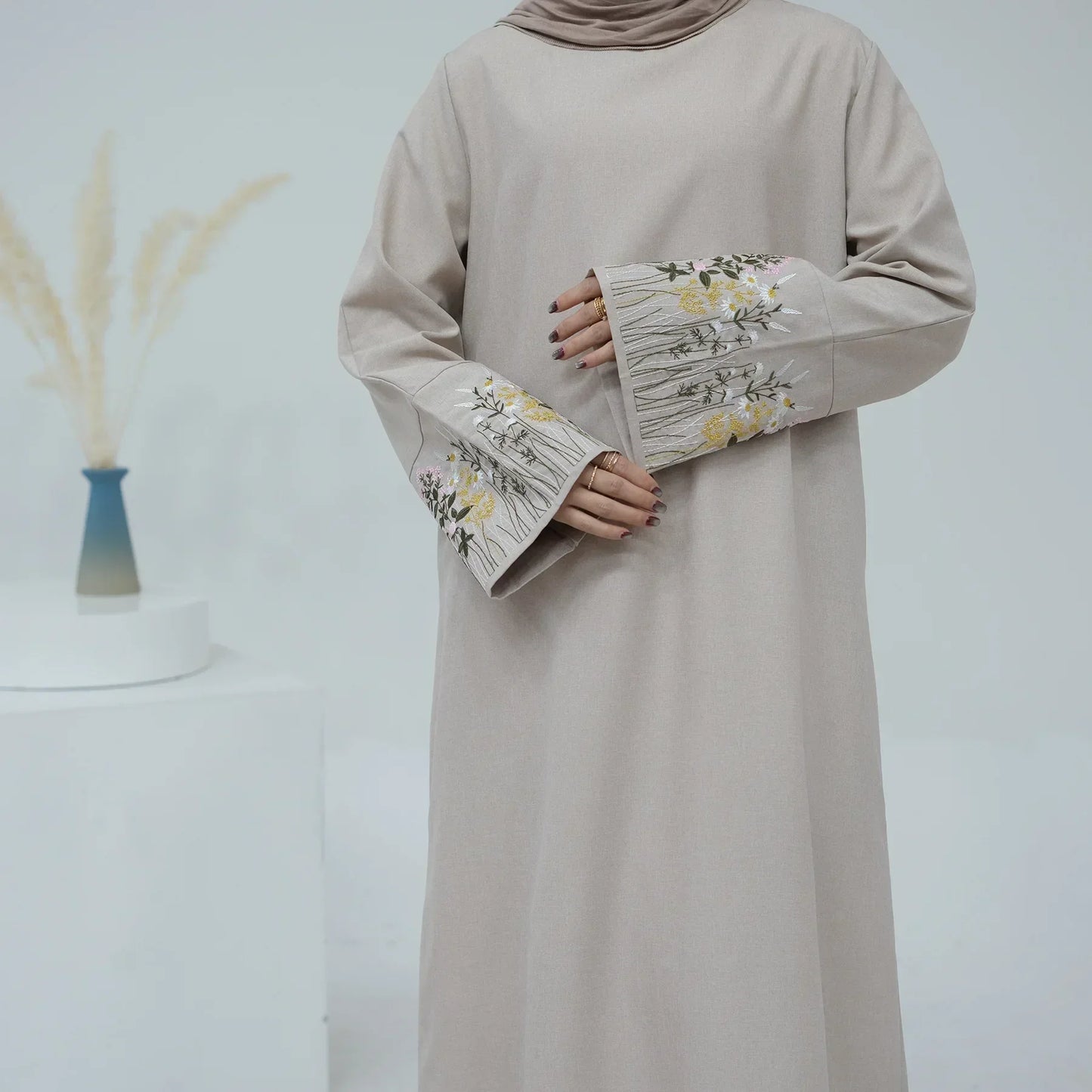 Cotton Linen Closed Abaya